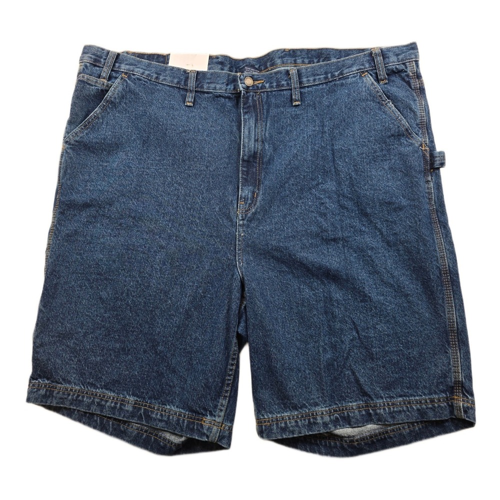 Full Blue Denim Carpenter Shorts Mens 48 Blue Jean 100% Cotton Utility NEW